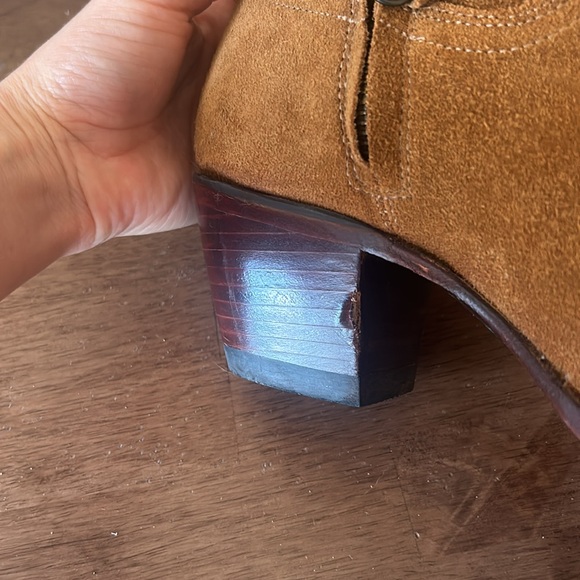 Tecovas “The Daisy” Ankle Snip Toe Bootie in Suede - Picture 4 of 5